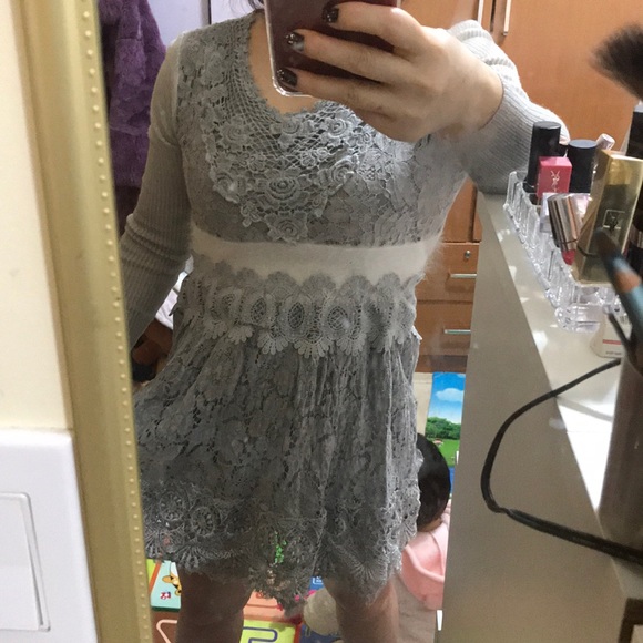 Beautiful gray wintertime dress! - Picture 2 of 8